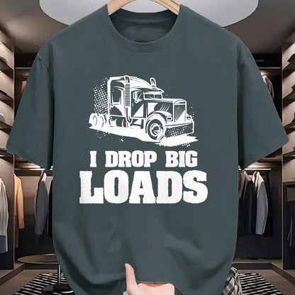 Best Truck Driver Life Shirt, Funny Trucker UnisexT-Shirt/Hoodie/Sweatshirt HLT00 - Mens I Drop Big Loads Truck Driving Trucker Performance T-Shirt
