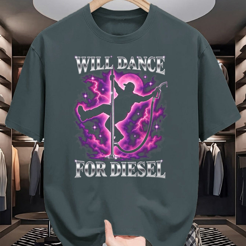 Best Truck Driver Life Shirt, Funny Trucker UnisexT-Shirt/Hoodie/Sweatshirt HLT00 - Will Dance for Diesel Funny Truck Driver Automotive Humor T-Shirt (2)