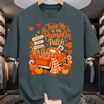 Best Thanksgiving Family Shirt , Funny Thanksgiving UnisexT-Shirt/Hoodie/Sweatshirt HLT00 - Take Me to The Pumpkin Patch Autumn Fall Vintage Truck T-Shirt