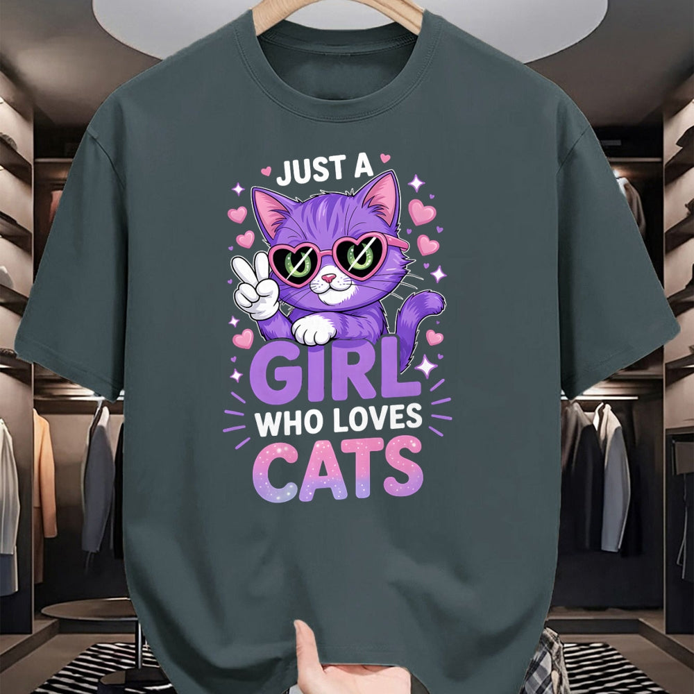 Cat Love Shirt, Funny Cat Lover Gift UnisexT-Shirt/Hoodie/Sweatshirt HLT00 - Girls Cat T-Shirt