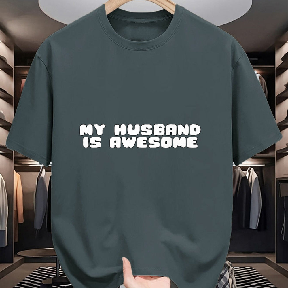 Best Wife Shirt, Wife and Husband Unisex T-Shirt/Hoodie/Sweatshirt HLT00 - Funny Couples T-Shirt My Husband Is Awesome T-Shirt