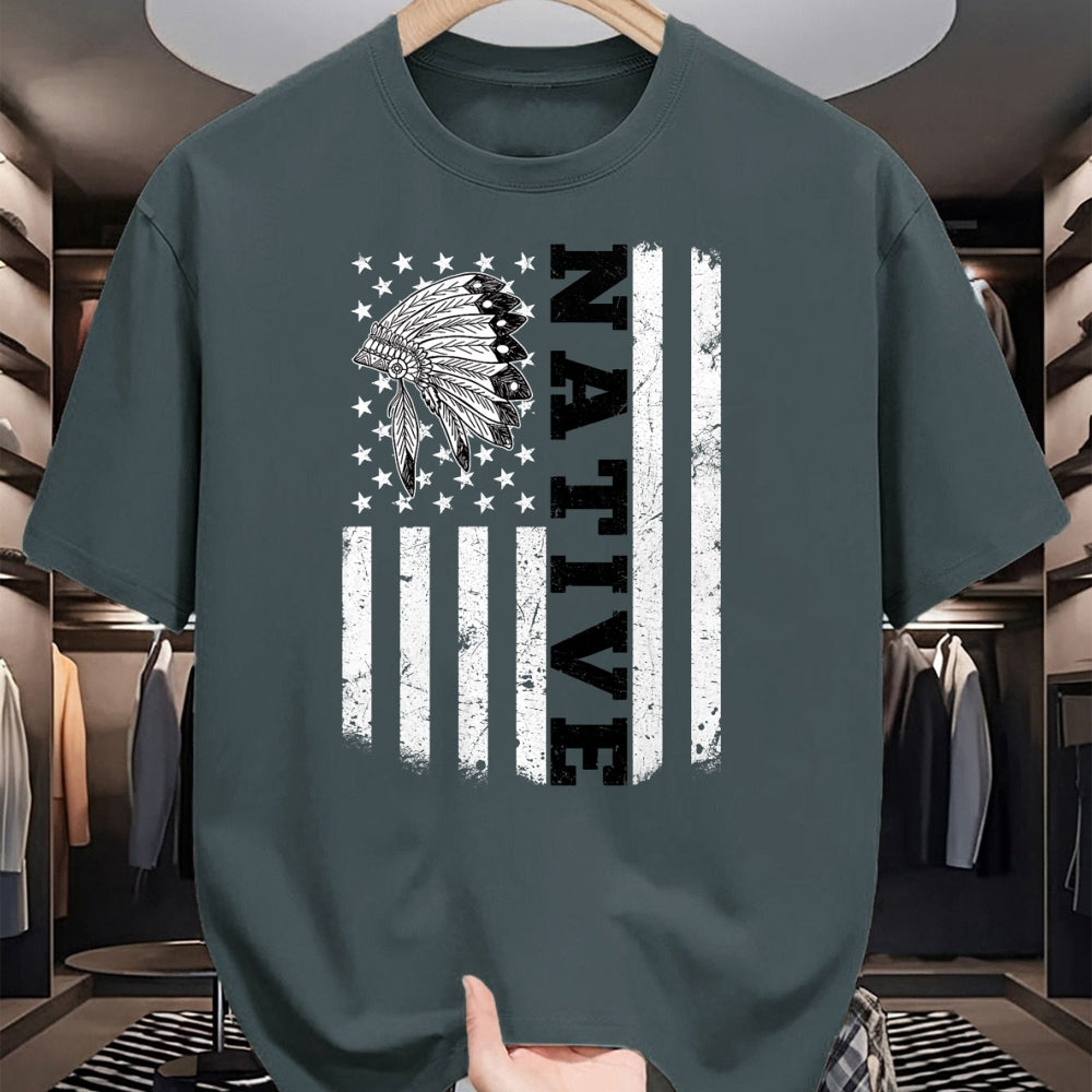 Native American T-Shirts, Vintage Native American Unisex T-Shirt/Hoodie/Sweatshirt HLT00 - Native American Flag for Native Americans Orange Day