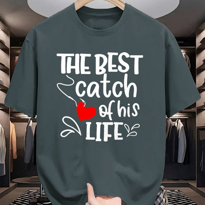 Best Wife Shirt, Wife and Husband Unisex T-Shirt/Hoodie/Sweatshirt HLT00 - Gift for wife T shirt, lucky wife   Best Catch of His Life One Lucky Fisherman Couple Matching T-Shi