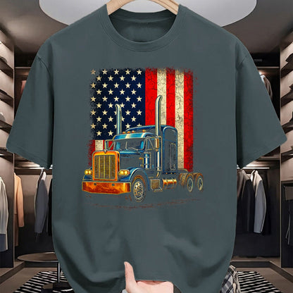 Best Truck Driver Life Shirt, Funny Trucker UnisexT-Shirt/Hoodie/Sweatshirt HLT00 - American Flag Truck - Truck Driver Patriotic T-Shirt
