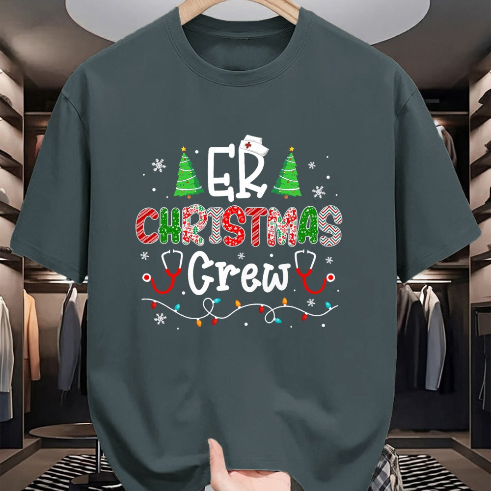 Funny Nurse Shirt, Nurse Unisex T-Shirt/Hoodie/Sweatshirt HLT00 - ER Christmas Crew Emergency Room Nurse ER Techs Secretary T-Shirt