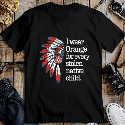 Native American T-Shirts, Vintage Native American Unisex T-Shirt/Hoodie/Sweatshirt HLT00 - I Wear Orange For Every American Native Child (1)