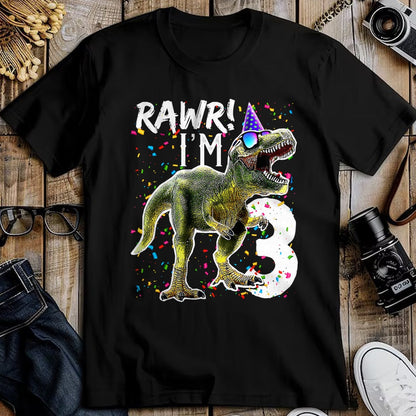 Best Dinosaur Lover Shirt, Funny Dinosaur UnisexT-Shirt/Hoodie/Sweatshirt HLT00 - Rawr I_m 3 3rd Birthday T Rex Dinosaur Party Gift for Boys T-Shirt