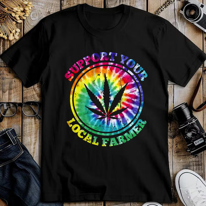 Best Farmer Life Shirt, Funny Farmer UnisexT-Shirt/Hoodie/Sweatshirt HLT00 - Retro Marijuana Support Your Local Farmer Cannabis Tie Dye Long Sleeve T-Shirt