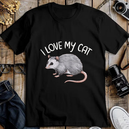 Cat Love Shirt, Funny Cat Lover Gift UnisexT-Shirt/Hoodie/Sweatshirt HLT00 - I Love My Cat Opossum T-Shirt, Men, Purple Heather, X-Large