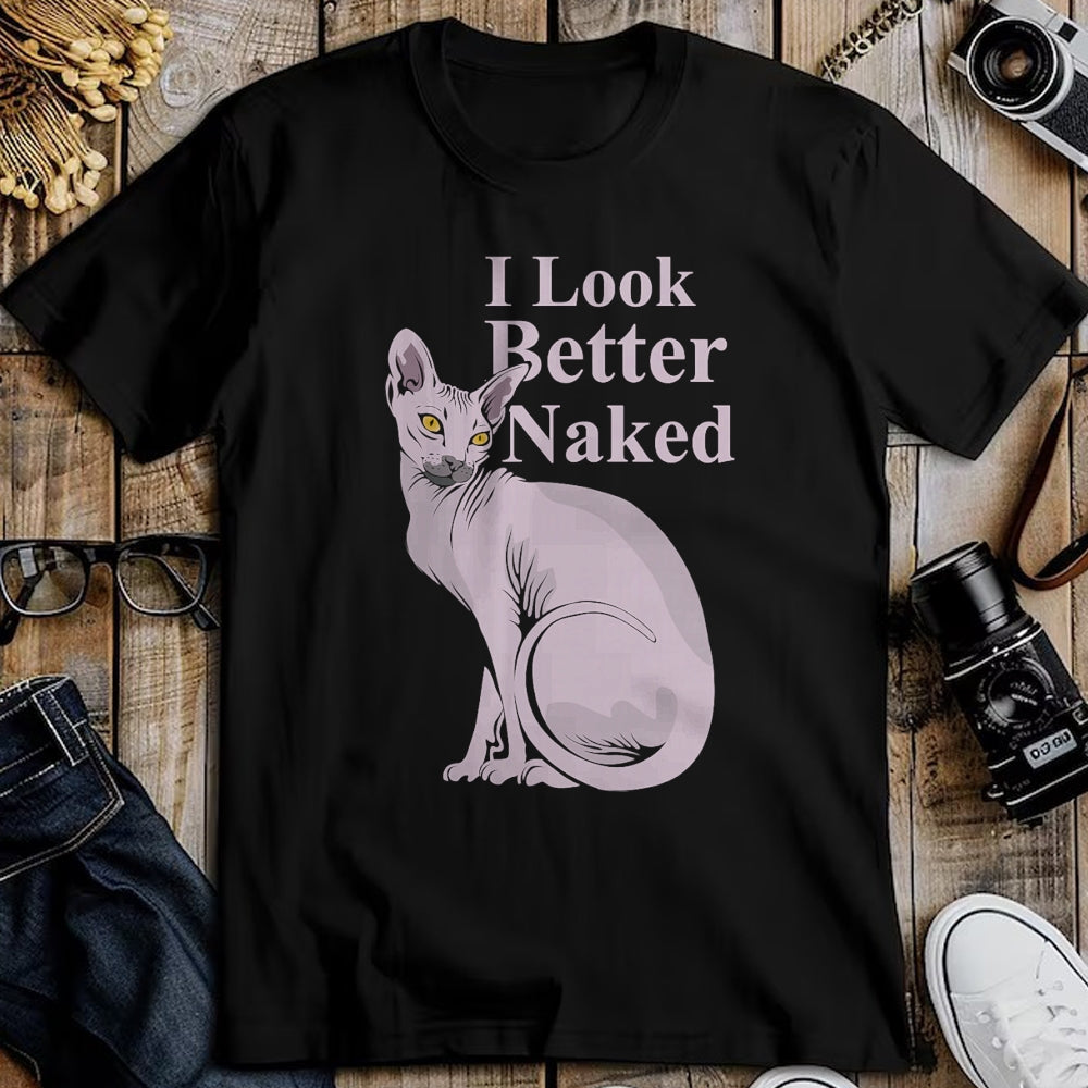 Cat Love Shirt, Funny Cat Lover Gift UnisexT-Shirt/Hoodie/Sweatshirt HLT00 - Sphynx Naked Funny Cat T-Shirt Kitten Gift T-Shirt
