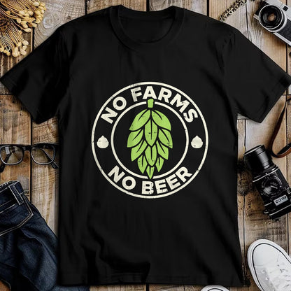 Best Farmer Life Shirt, Funny Farmer UnisexT-Shirt/Hoodie/Sweatshirt HLT00 - No Farms No Beer Hops Craft Beer Farming Brewer Farmer Gift T-Shirt