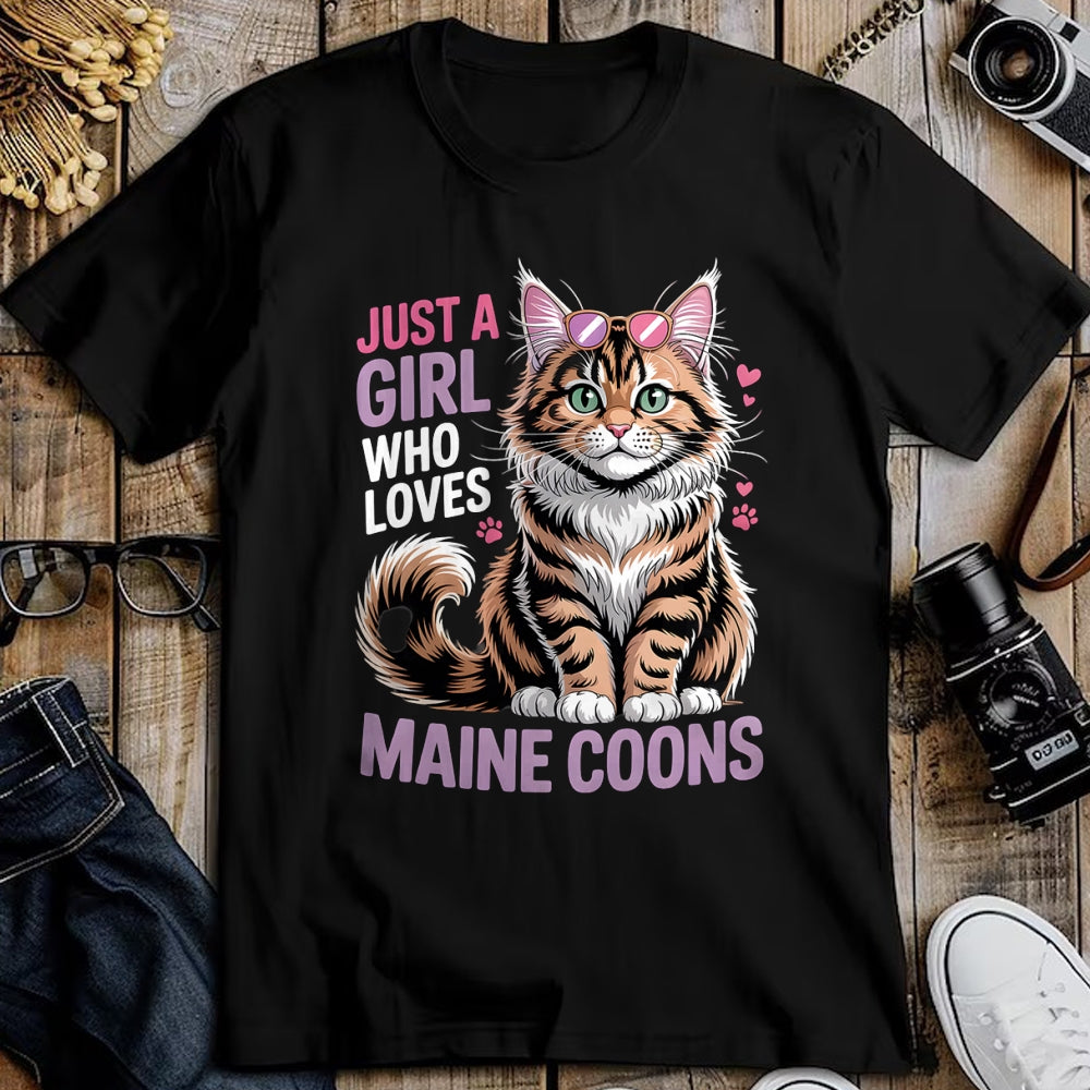 Cat Love Shirt, Funny Cat Lover Gift UnisexT-Shirt/Hoodie/Sweatshirt HLT00 - Girls Maine Coon T-Shirt