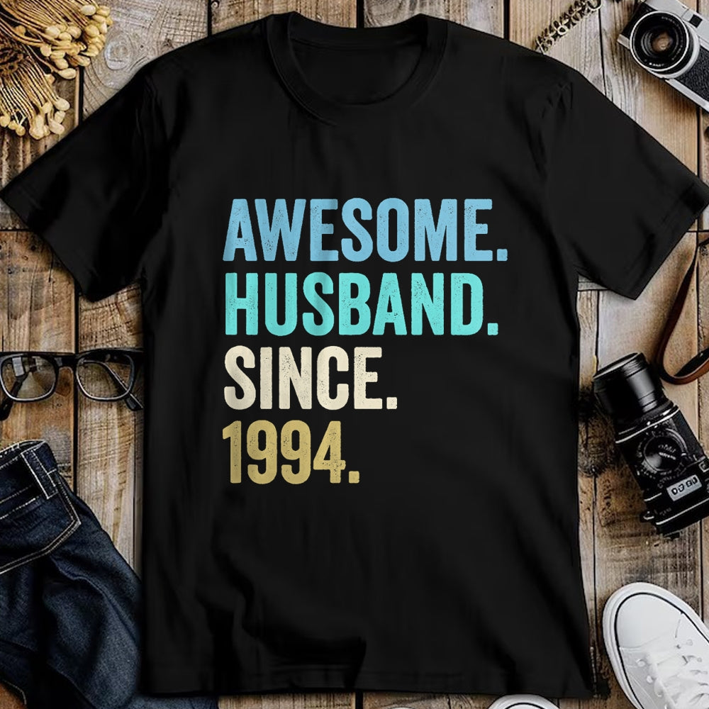 Best Wife Shirt, Wife and Husband Unisex T-Shirt/Hoodie/Sweatshirt HLT00 - Awesome Husband Since 1994 30th wedding anniversary 30 years T-Shirt