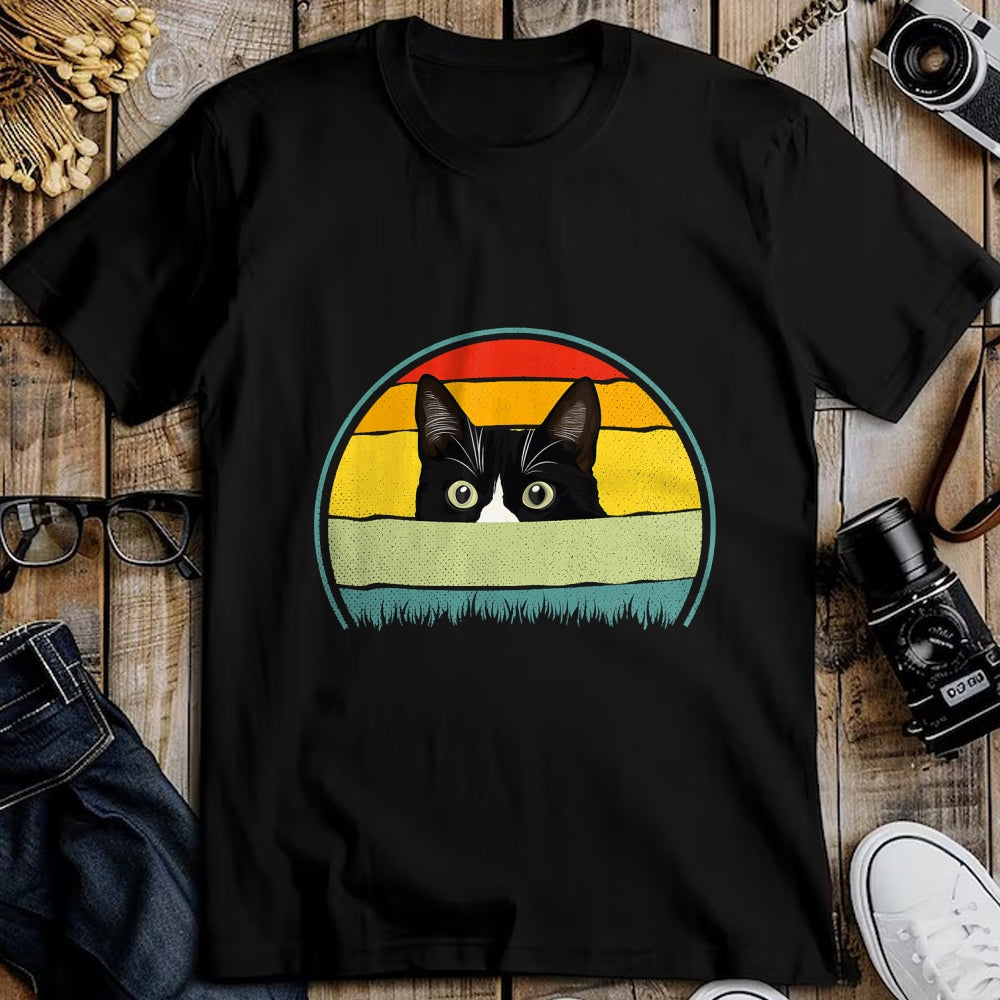 Cat Love Shirt, Funny Cat Lover Gift UnisexT-Shirt/Hoodie/Sweatshirt HLT00 - Tuxedo cat vintage retro cats loves T-Shirt