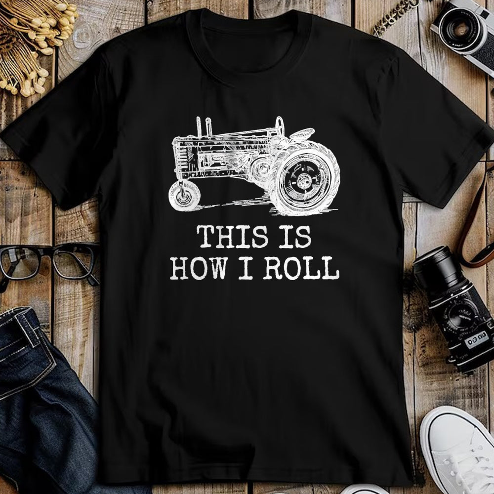 Best Farmer Life Shirt, Funny Farmer UnisexT-Shirt/Hoodie/Sweatshirt HLT00 - Farming This is How I Roll Tractor Farmer T-Shirt, Men, Black, 3X-Large