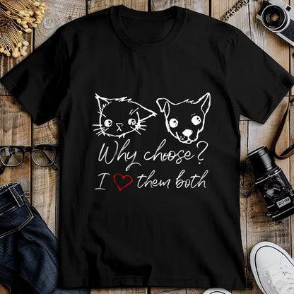 Cat Love Shirt, Funny Cat Lover Gift UnisexT-Shirt/Hoodie/Sweatshirt HLT00 - Cat and Dog Lover I Love Puppies and Kittens T-Shirt (2)