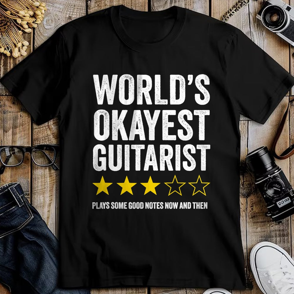 Guitar Lover Shirt, Funny Guitar UnisexT-Shirt/Hoodie/Sweatshirt HLT00 - World_s Okayest Guitar Player Funny Guitarist Musician Tee T-Shirt