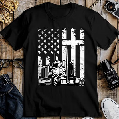 Best Truck Driver Life Shirt, Funny Trucker UnisexT-Shirt/Hoodie/Sweatshirt HLT00 - Semi Truck American Flag Christian Truck Driver Patriotic T-Shirt