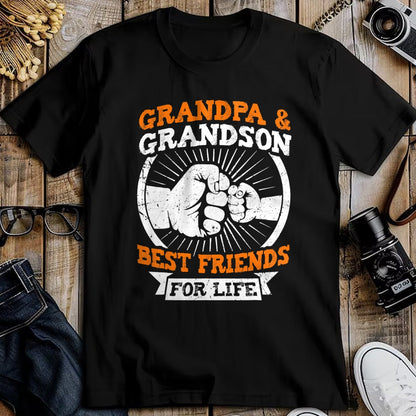 Best Grandpa Shirt, Proud Grandpa Unisex T-Shirt/Hoodie/Sweatshirt HLT00 - Grandpa and Grandson Best Friends for Life Grandfather T-Shirt