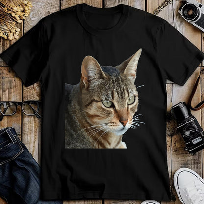Cat Love Shirt, Funny Cat Lover Gift UnisexT-Shirt/Hoodie/Sweatshirt HLT00 - Stunning Tabby Cat Close Up Portrait Vector T-Shirt