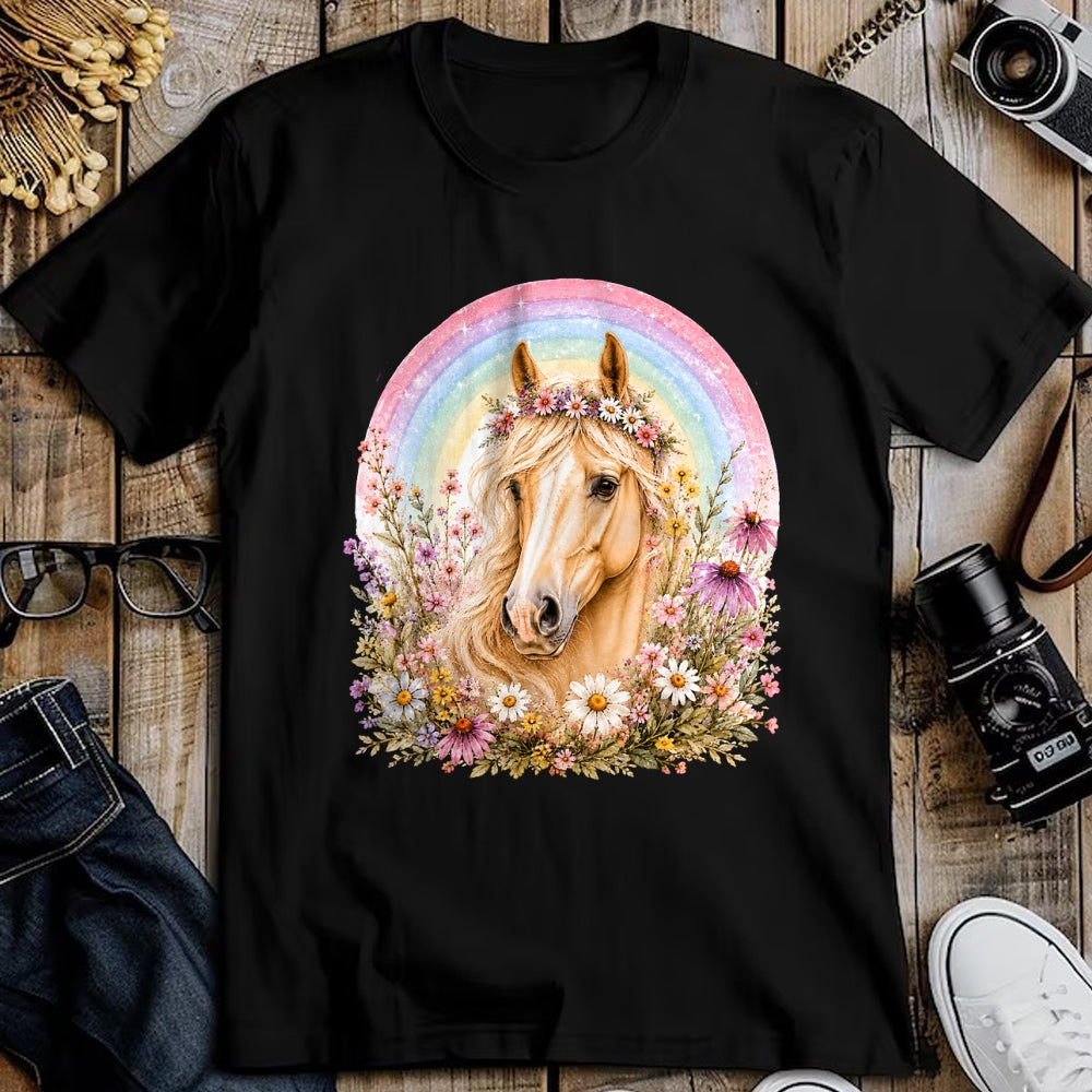 Best Horse Lover Shirt , Funny Horse UnisexT-Shirt/Hoodie/Sweatshirt HLT00 - Girls who Love Horses Birthday Party Costume Rainbow Flowers T-Shirt