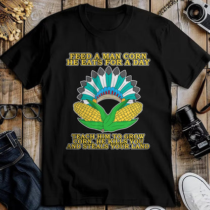 Native American T-Shirts, Vintage Native American Unisex T-Shirt/Hoodie/Sweatshirt HLT00 - Corn Thanksgiving Dark History Native American