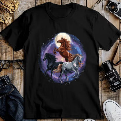 Best Horse Lover Shirt , Funny Horse UnisexT-Shirt/Hoodie/Sweatshirt HLT00 - Three Moon Funny Horse Shirt Space Galaxy Horses Graphic T-Shirt