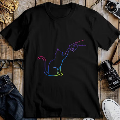 Cat Love Shirt, Funny Cat Lover Gift UnisexT-Shirt/Hoodie/Sweatshirt HLT00 - Cute Pet Tee I Love My Cat Best Friend Fist Bump Cat Lovers T-Shirt, Women, Black, Medium