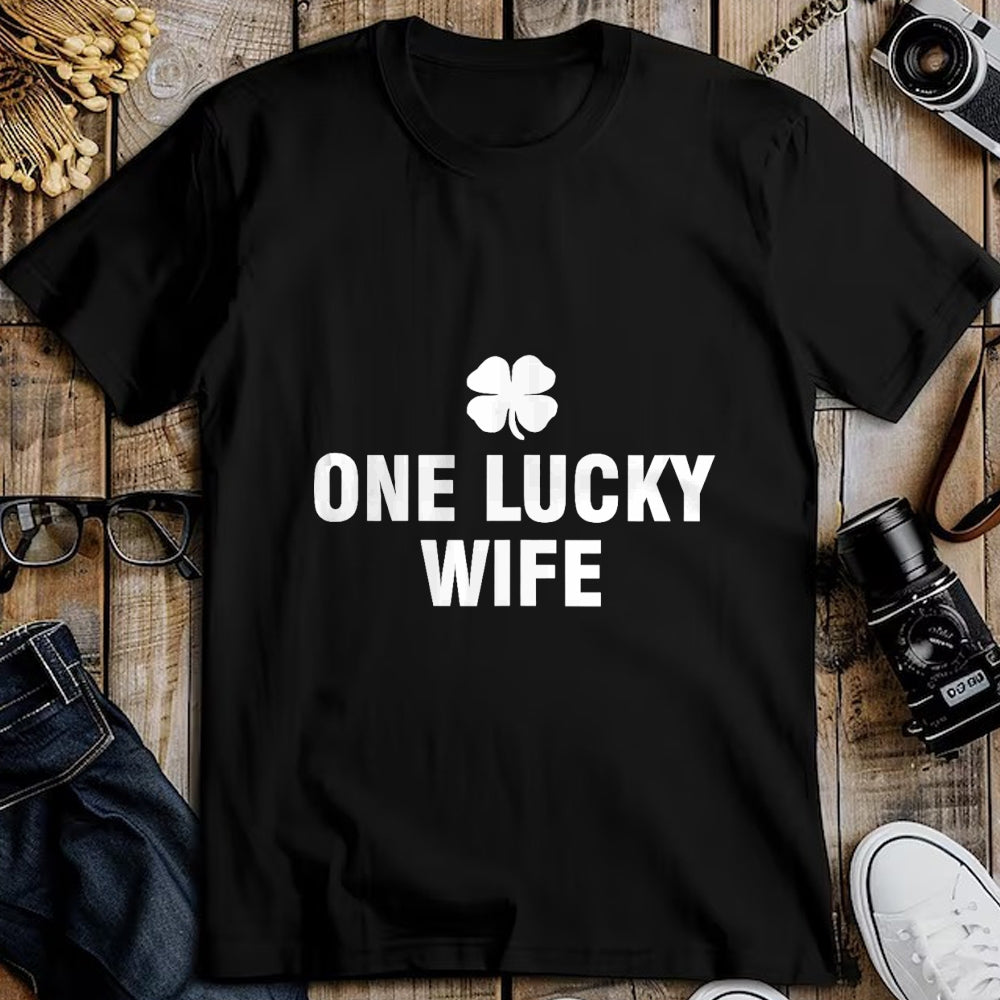 Best Wife Shirt, Wife and Husband Unisex T-Shirt/Hoodie/Sweatshirt HLT00 - Gift for wife T shirt, lucky wife   One Lucky Wife Tank Top (1)
