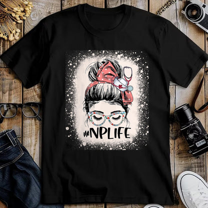 Funny Nurse Shirt, Nurse Unisex T-Shirt/Hoodie/Sweatshirt HLT00 - Nurse practitioner Funny NP Life Women Messy Bun Nurse T-Shirt (1)