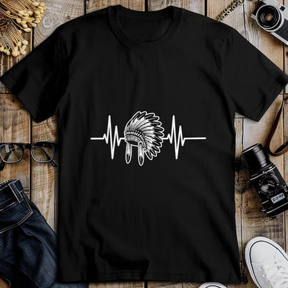 Native American T-Shirts, Vintage Native American Unisex T-Shirt/Hoodie/Sweatshirt HLT00 - Native Indian Headdress Heartbeat Indigenous Native American