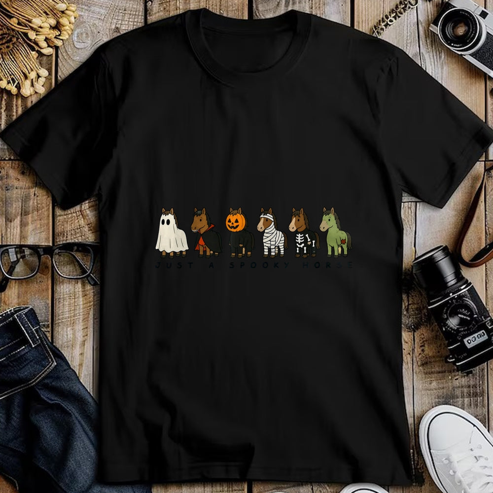 Best Horse Lover Shirt , Funny Horse UnisexT-Shirt/Hoodie/Sweatshirt HLT00 - Just A Spooky Horse Ghost Pumpkin Halloween Costumes T-Shirt