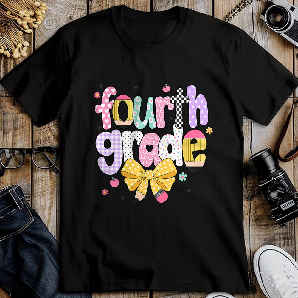 Best Student Shirt, Funny Back To School UnisexT-Shirt/Hoodie/Sweatshirt HLT00 - Preppy Fourth Grade Teacher 4th Grade Back to School Girls T-Shirt (2)