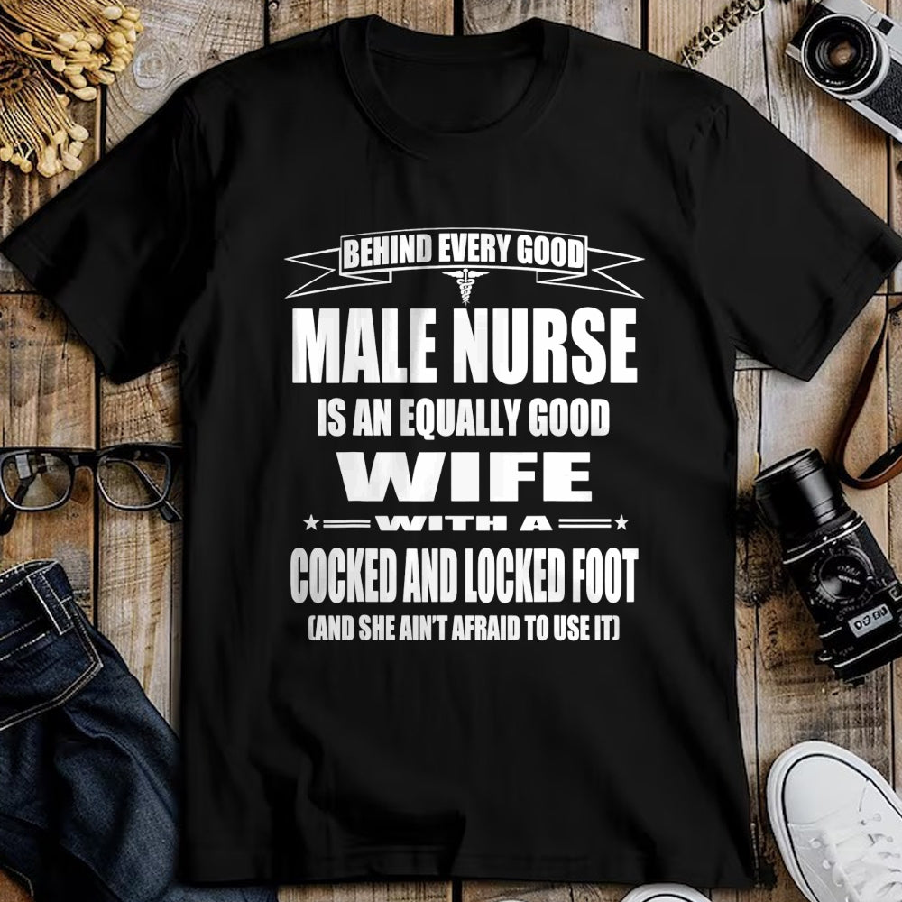 Funny Nurse Shirt, Nurse Unisex T-Shirt/Hoodie/Sweatshirt HLT00 - Male Nurse's Wife Unique Rn Nurse Funny LPN Pun Gift T-Shirt