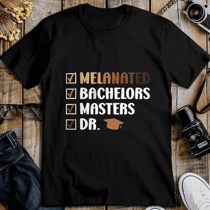 Best Doctor Shirt, Funny Doctor UnisexT-Shirt/Hoodie/Sweatshirt HLT00 - MELANATED Bachelors Masters DR. Doctor Graduation T-Shirt, Men, Black, 3X-Large