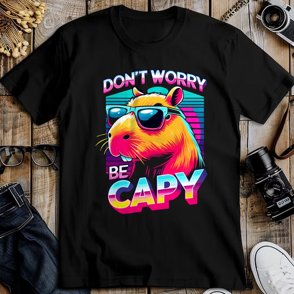 Cute Capybara Shirt, Funny Capybara Unisex T-Shirt/Hoodie/Sweatshirt HLT00 - Cool Retro Capybara Long Sleeve T-Shirt