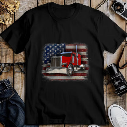 Best Truck Driver Life Shirt, Funny Trucker UnisexT-Shirt/Hoodie/Sweatshirt HLT00 - Trucker T-Shirt American Flag and Big Rig T-Shirt