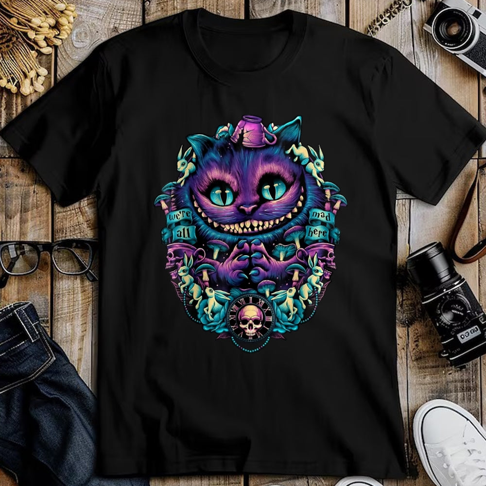 Cat Love Shirt, Funny Cat Lover Gift UnisexT-Shirt/Hoodie/Sweatshirt HLT00 - Cheshire Cat Shirt Alice in Wonderland Graphic T-Shirt, Women, Purple, XX-Large