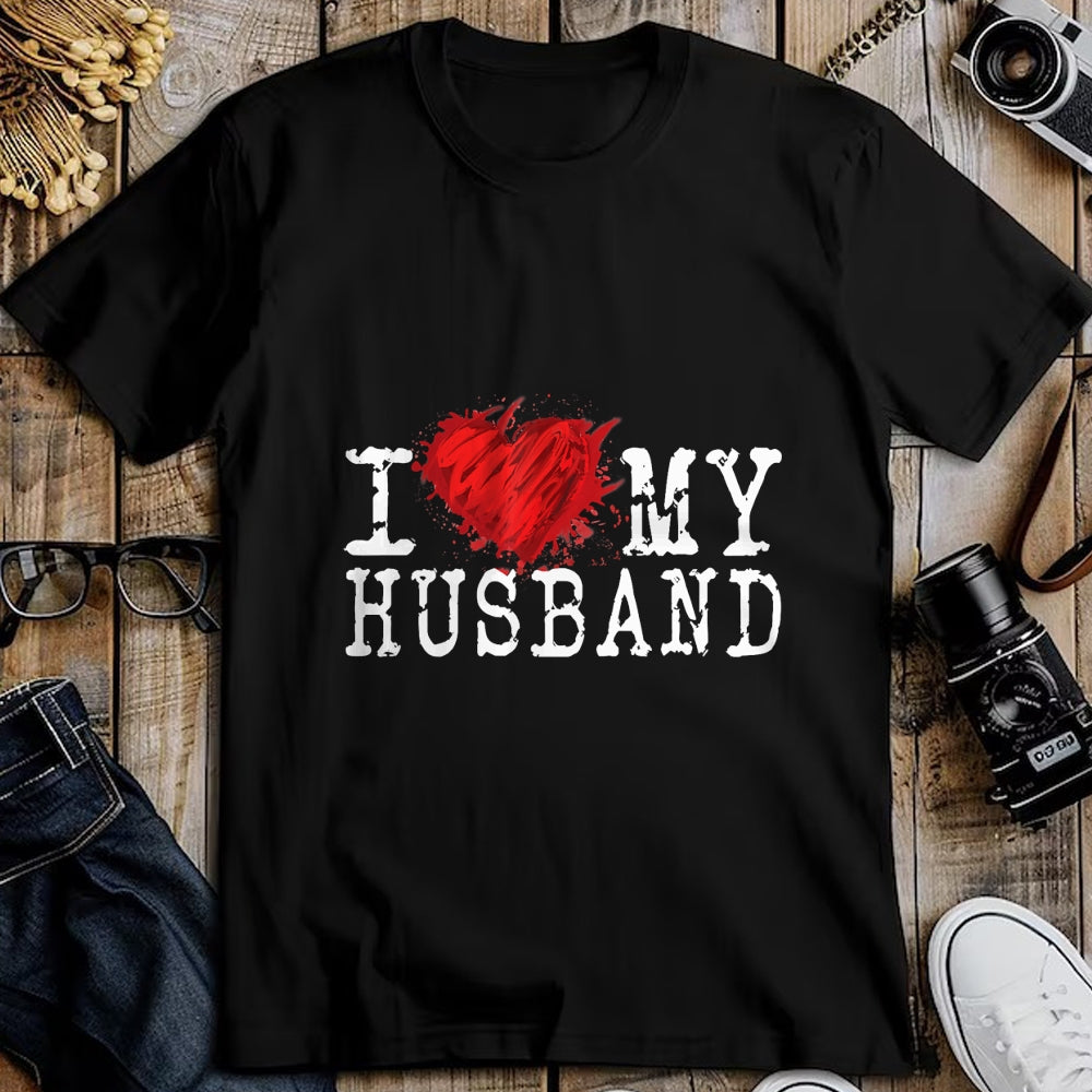 Best Wife Shirt, Wife and Husband Unisex T-Shirt/Hoodie/Sweatshirt HLT00 - I Love My Husband, Awesome Vintage Style Husband Love T-Shirt