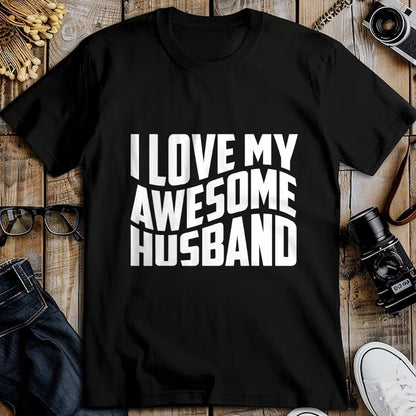 Best Wife Shirt, Wife and Husband Unisex T-Shirt/Hoodie/Sweatshirt HLT00 - I Love My Awesome Husband T-Shirt (2)