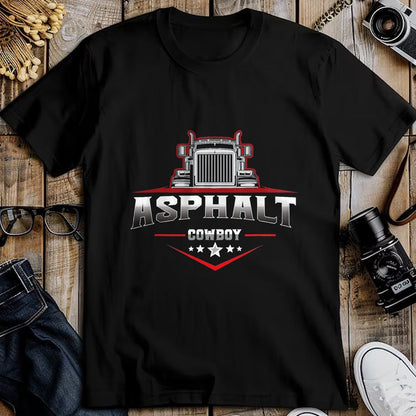 Best Truck Driver Life Shirt, Funny Trucker UnisexT-Shirt/Hoodie/Sweatshirt HLT00 - Asphalt Cowboy Trucker Truck Driver Highway 18 Wheeler Road T-Shirt, Men, Black, 3X-Large
