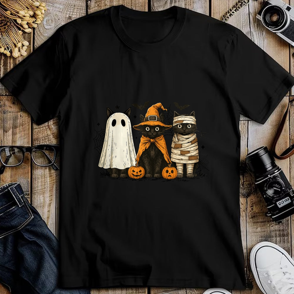 Cat Love Shirt, Funny Cat Lover Gift UnisexT-Shirt/Hoodie/Sweatshirt HLT00 - Retro Black Cat Witch Scary Halloween Pumpkin Women Men Kids T-Shirt