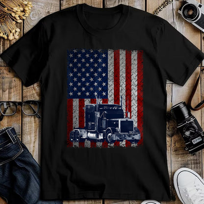 Best Truck Driver Life Shirt, Funny Trucker UnisexT-Shirt/Hoodie/Sweatshirt HLT00 - Truck Driver American Flag Patriotic Trucker T-Shirt