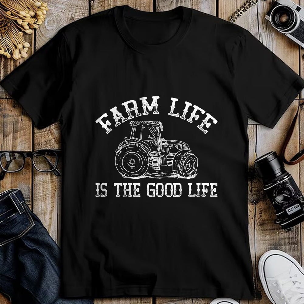 Best Farmer Life Shirt, Funny Farmer UnisexT-Shirt/Hoodie/Sweatshirt HLT00 - Farm Life is The Good Life Tractor T-Shirt