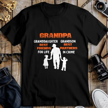 Best Grandpa Shirt, Proud Grandpa Unisex T-Shirt/Hoodie/Sweatshirt HLT00 - Grandpa Granddaughter Best Friends Grandson Best Partners T-Shirt (1)