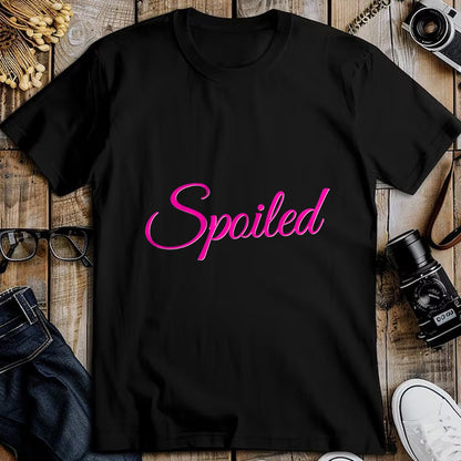 Best Wife Shirt, Wife and Husband Unisex T-Shirt/Hoodie/Sweatshirt HLT00 - Womens Spoiled - Pink Lettering T-Shirt