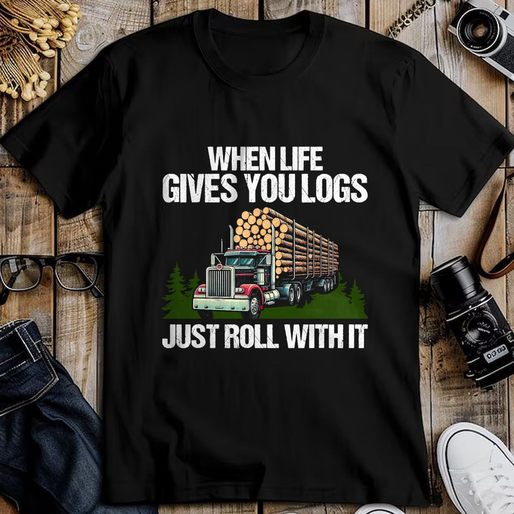 Best Truck Driver Life Shirt, Funny Trucker UnisexT-Shirt/Hoodie/Sweatshirt HLT00 - Log Truck Driver Timber Lorry Funny Logging Truck T-Shirt (1)