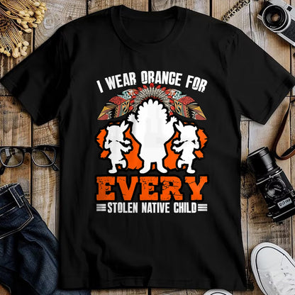 Native American T-Shirts, Vintage Native American Unisex T-Shirt/Hoodie/Sweatshirt HLT00 - Indian Pride Native American Wear Orange For Native Child
