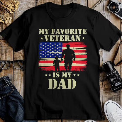 Proud Veteran Shirt, Funny Veteran UnisexT-Shirt/Hoodie/Sweatshirt HLT00 - Father Veterans Day My Favorite Veteran is My Dad Proud Kids T-Shirt