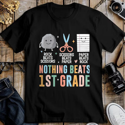 Best Student Shirt, Funny Back To School UnisexT-Shirt/Hoodie/Sweatshirt HLT00 - Nothing Beats 1st Grade Funny Back to School Kids Teachers T-Shirt, Men, Black, 3X-Large